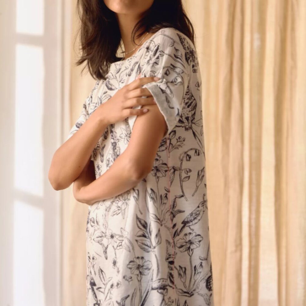 Anthropologie Oversized Printed  Tee